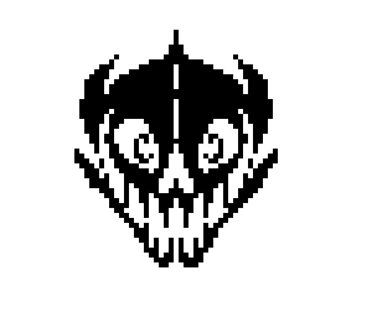 inverted gaster blaster sprite