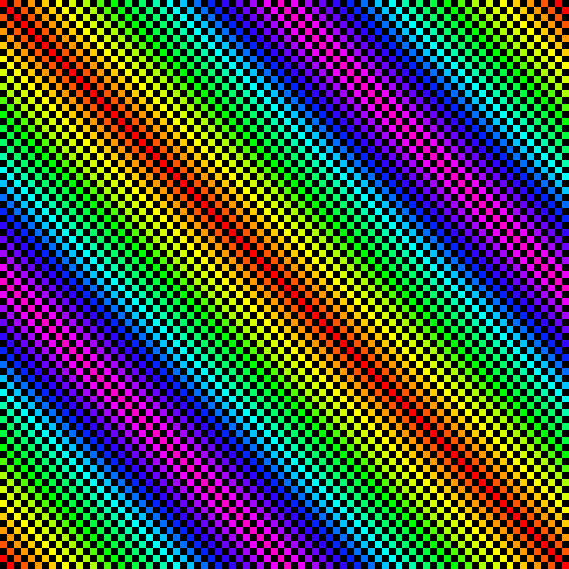 [9664c4] Super Rainbow Checkerboard
