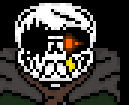 [57dac4] its because in FellUnder, the reset button is fucked over and each reset changes the world a tiny bit, each reset Sans grows by 2 pixels