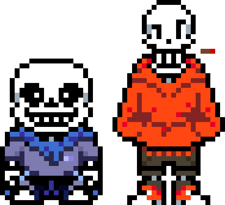 Fazy! Underswap Sans and Papyrus. (Unofficial Overworld Sprites.)