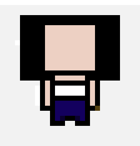 [21707d] Pixel art character 1 (Black Hair)