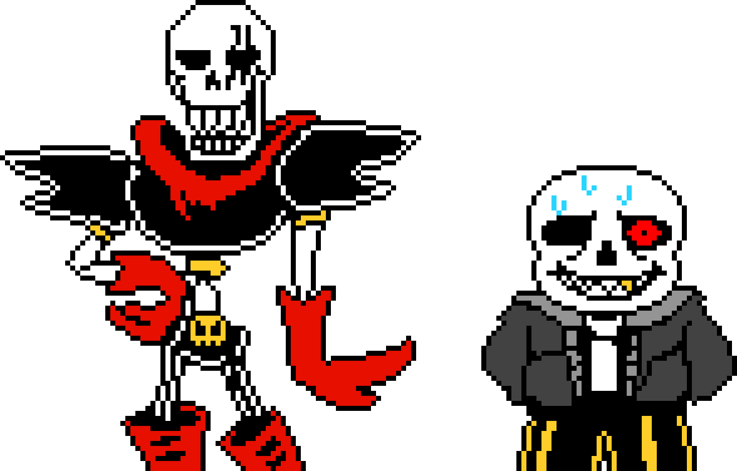 sans and papyrus (Underfell)