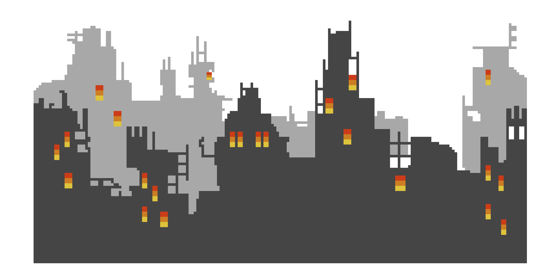 Full city on fire