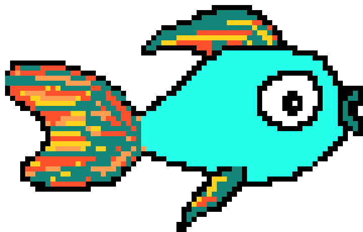 [9664c4] blue fish