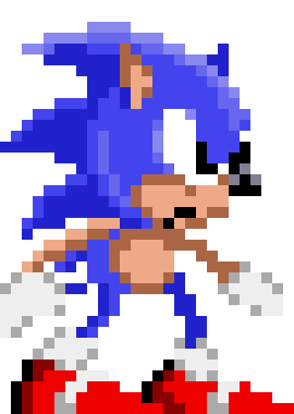 [d3334e] Sonic 1 Tokyo Toy Show | Standing/Scared Sprite