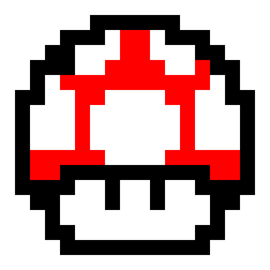 [9664c4] Mario 8-Bit red Mushroom 2