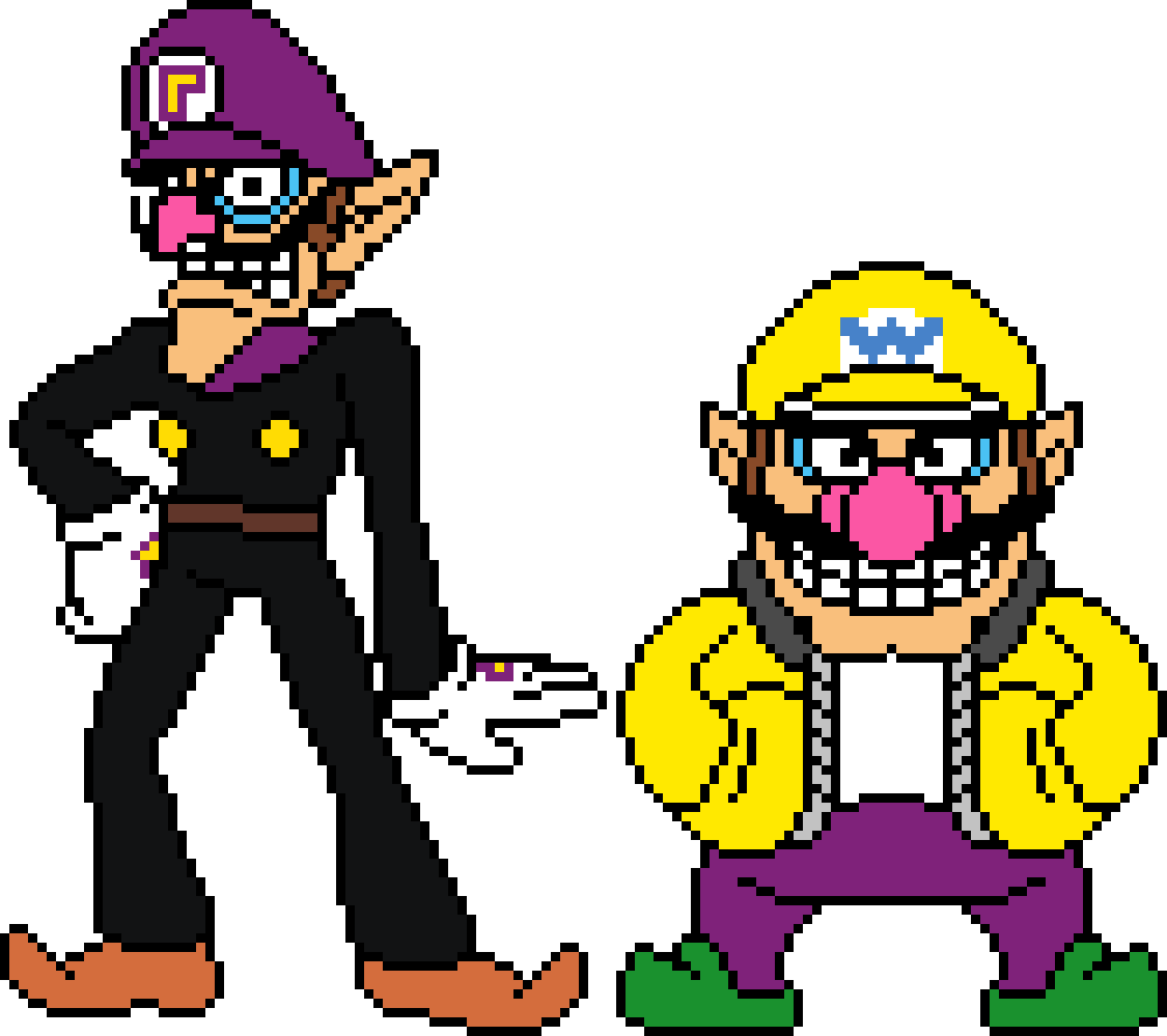 [76237e] Wario and Waluigi in UnderToad Style.
