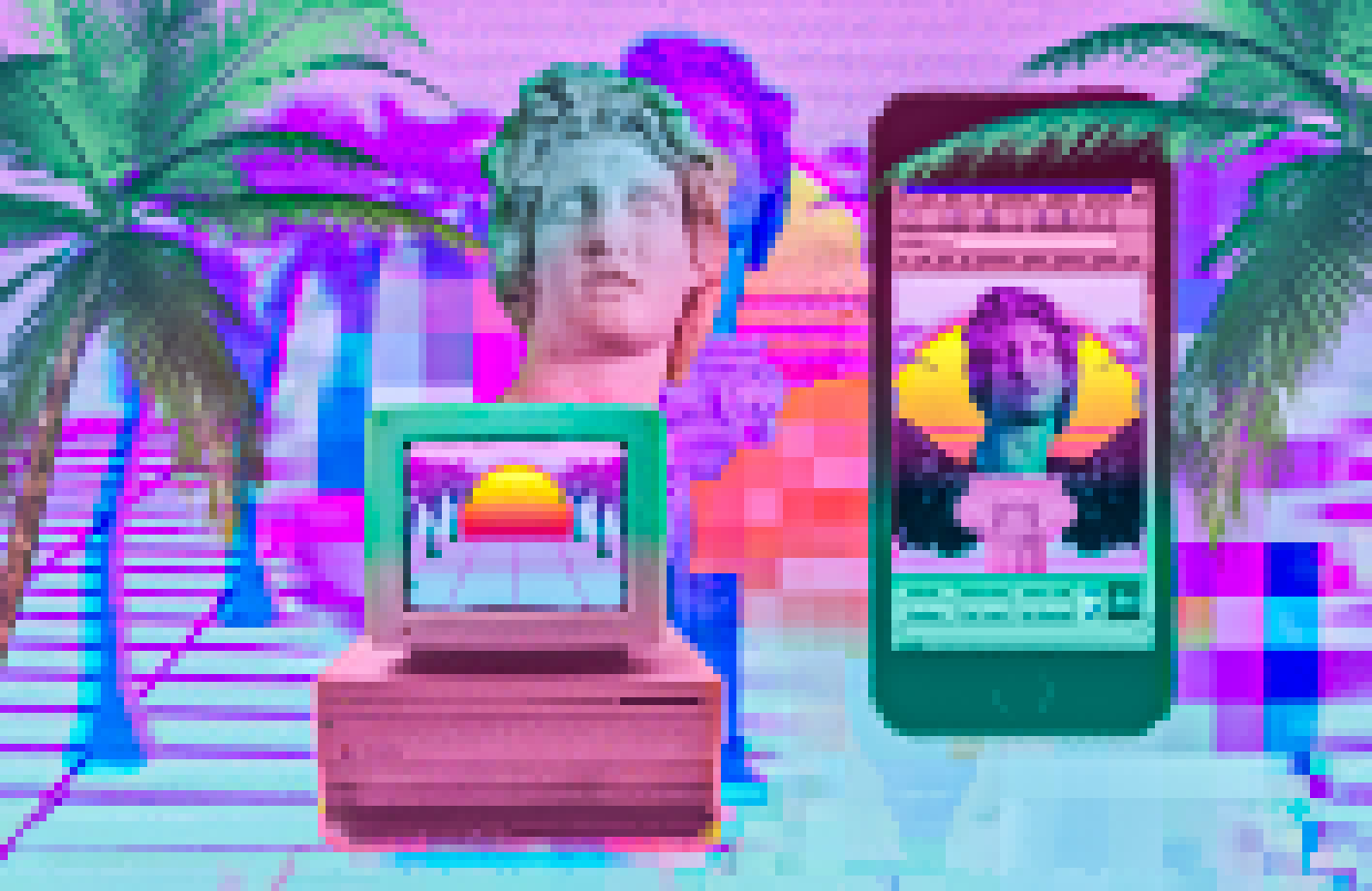[f7d202] Vapor-Waved