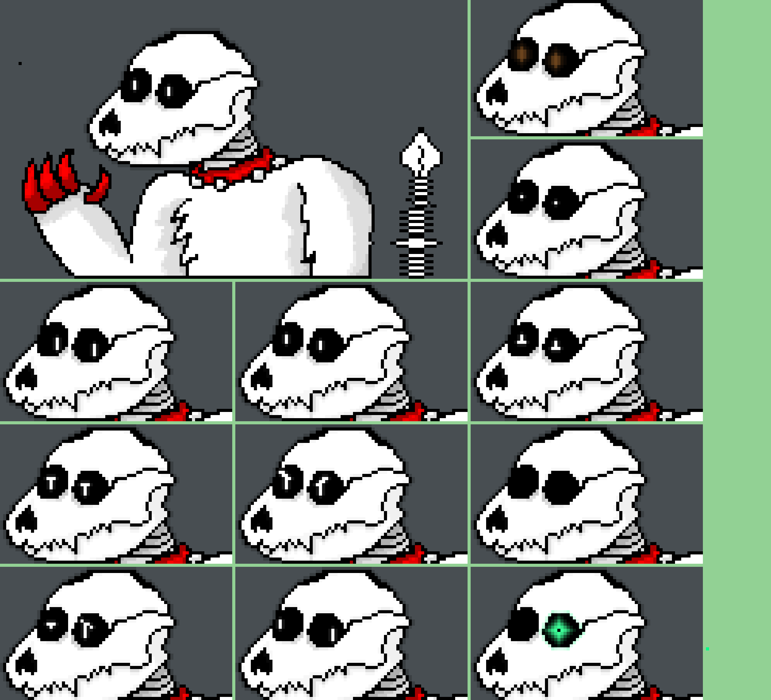 "Wow... Who knew that Skeletal Terrie, would get more faCES THEN NORMAL!?...