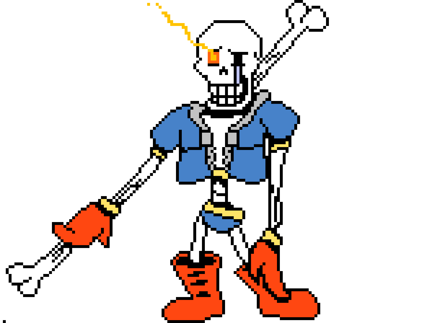 Disbelief Papyrus Phase 1 Battle Sprite.