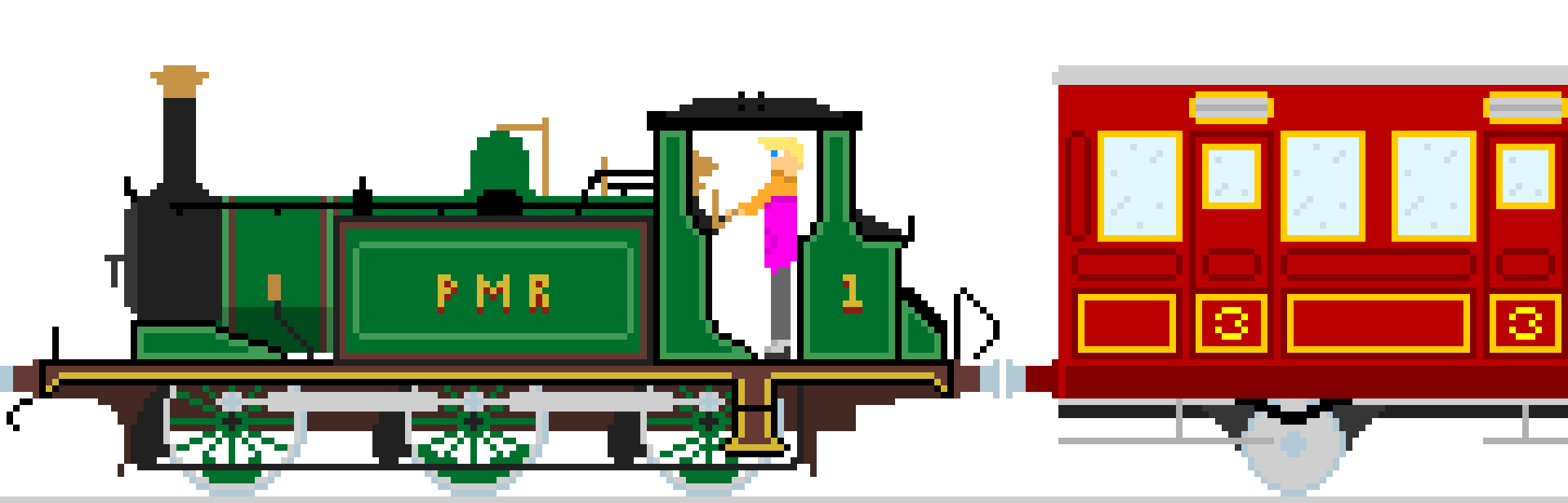 [c4081a] *A train waits at a small, local station*
