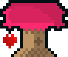 [e28e12] Heart-fruit Tree (pink leaf variant)