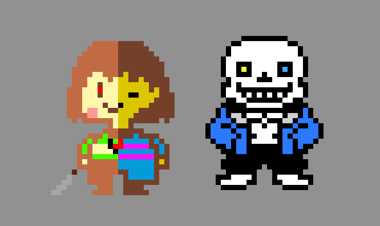 [9664c4] Chara/Frisk & Sans