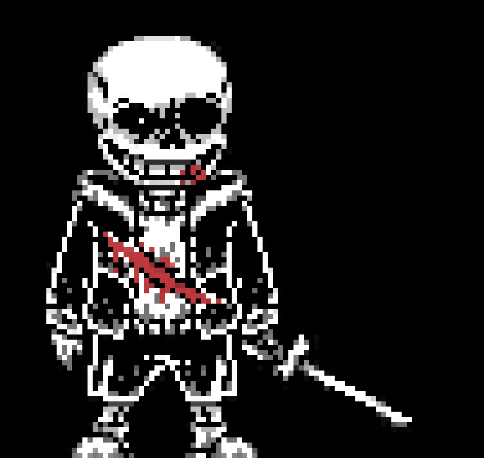 Dusttale last genocide sans phase 2 (not my sprite DUH)