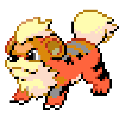 [9664c4] Growlithe Pixel Art