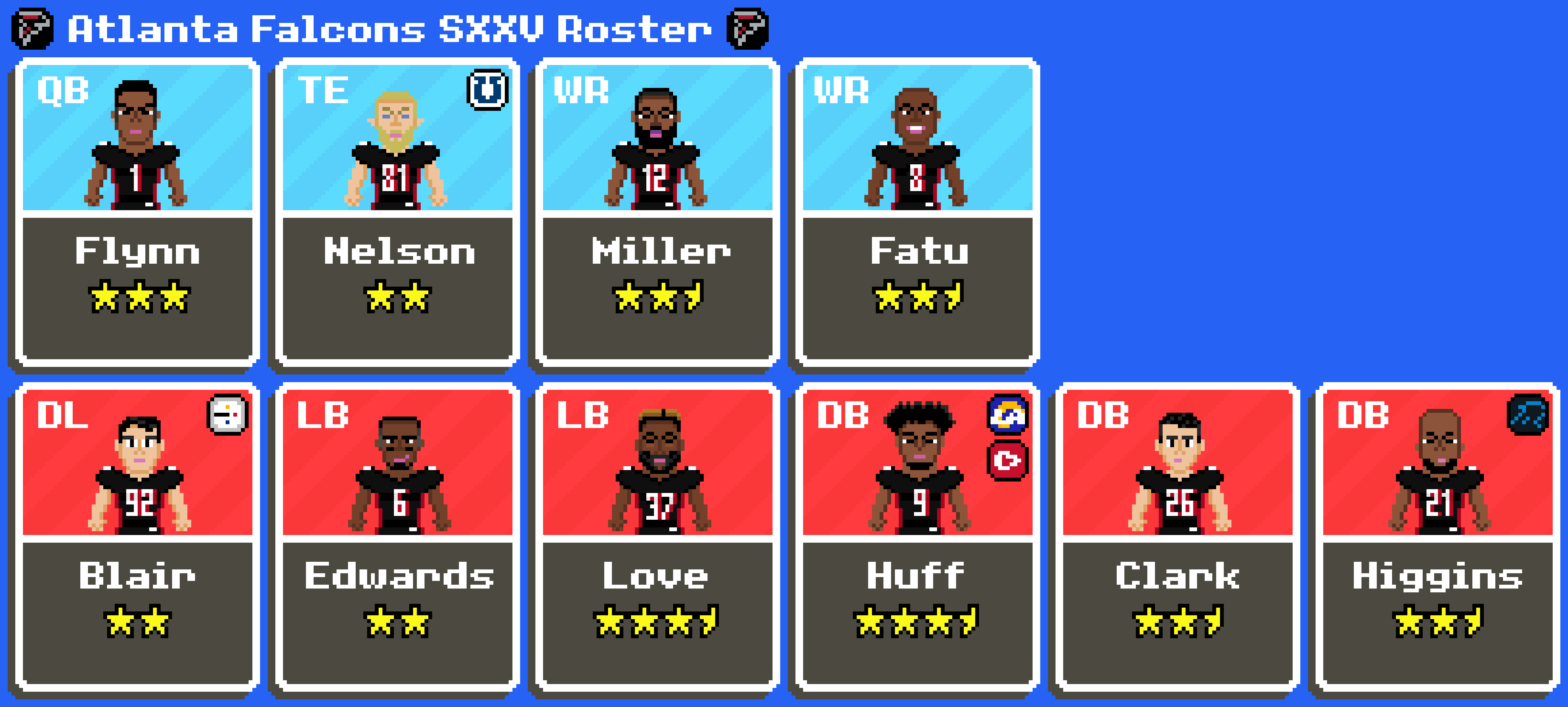 [f265fe] Falcons SXXV Roster
