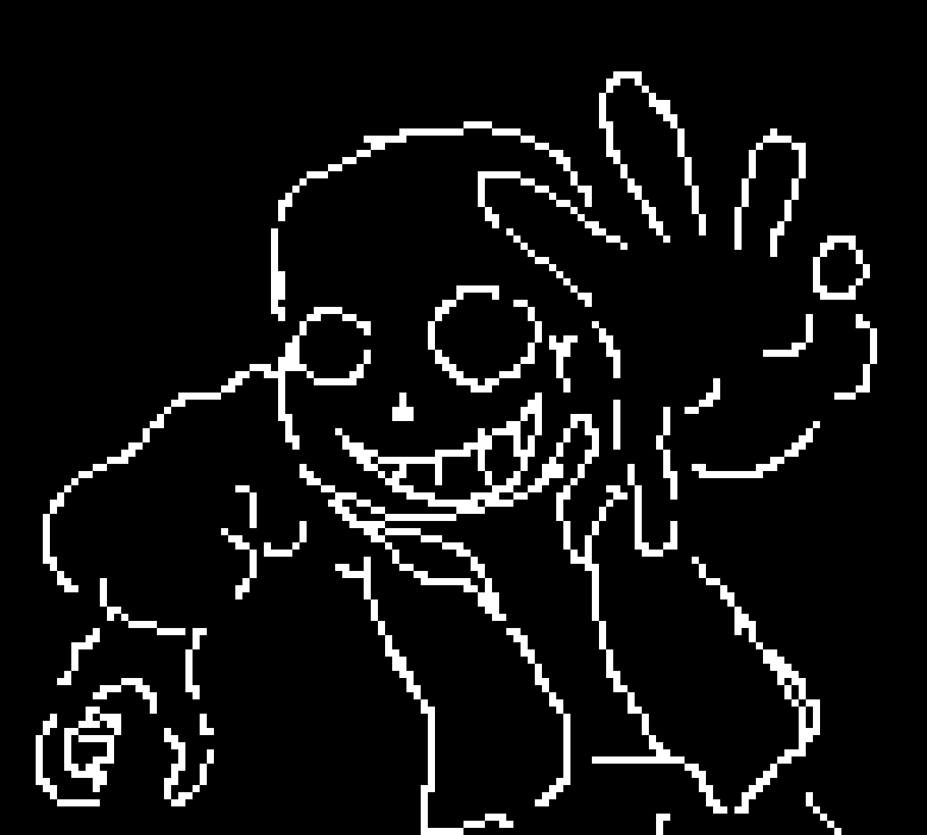 [41e3fe] cut to him with a human arm in his mouth