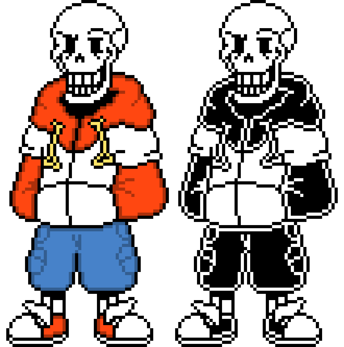 TS! UnderSwap Papyrus Battle Sprite.
