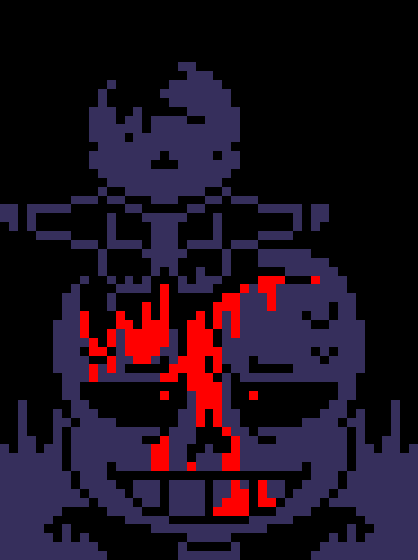 [7ce906] *(He hides in Demented's hole (not that hole, his skull fracture.) -HorrorTale Sans