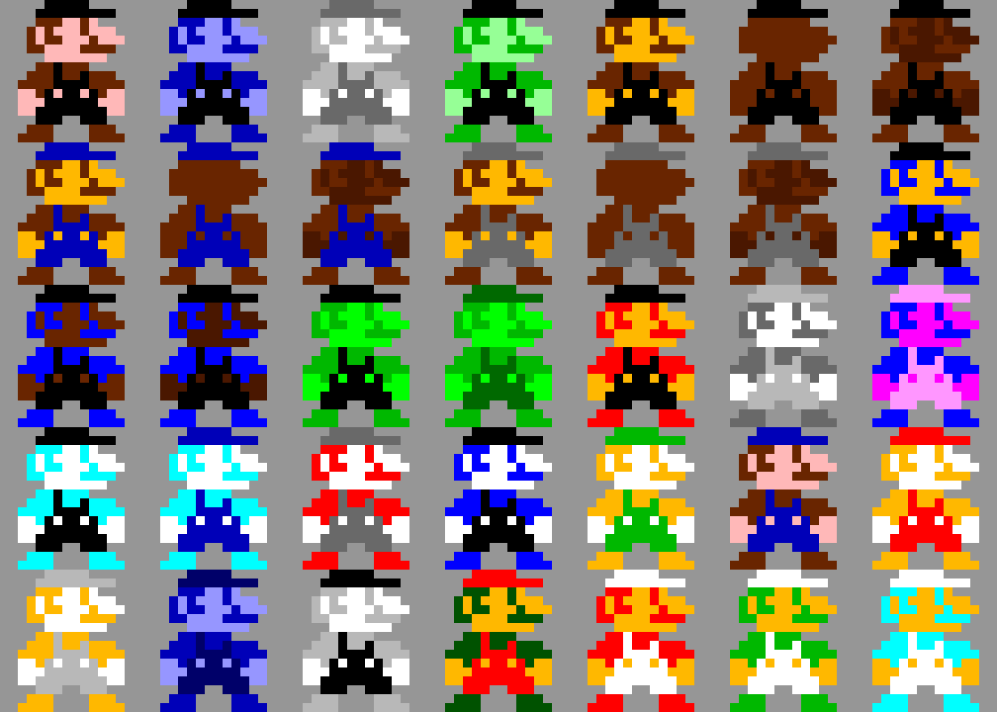 [cb38c5] SMB Mario Colorswaps