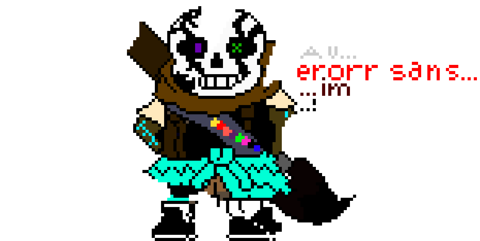 [e38694] im ink sans. im make aus. what is Aus is where life sans. Au very many. but the main Au is Undertale. you are know that game