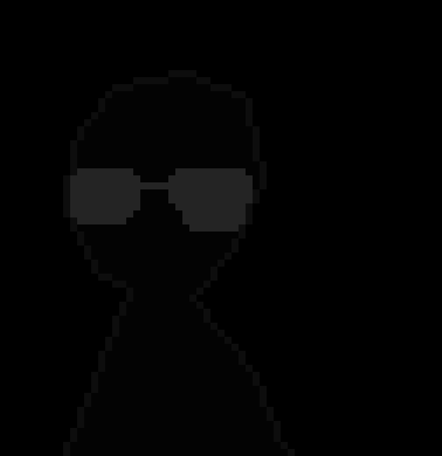 [1f86ca] i cant think of many original original charatecter but I do have this guy who I imagine to be only in the dark with glasses and a lab coat or something 