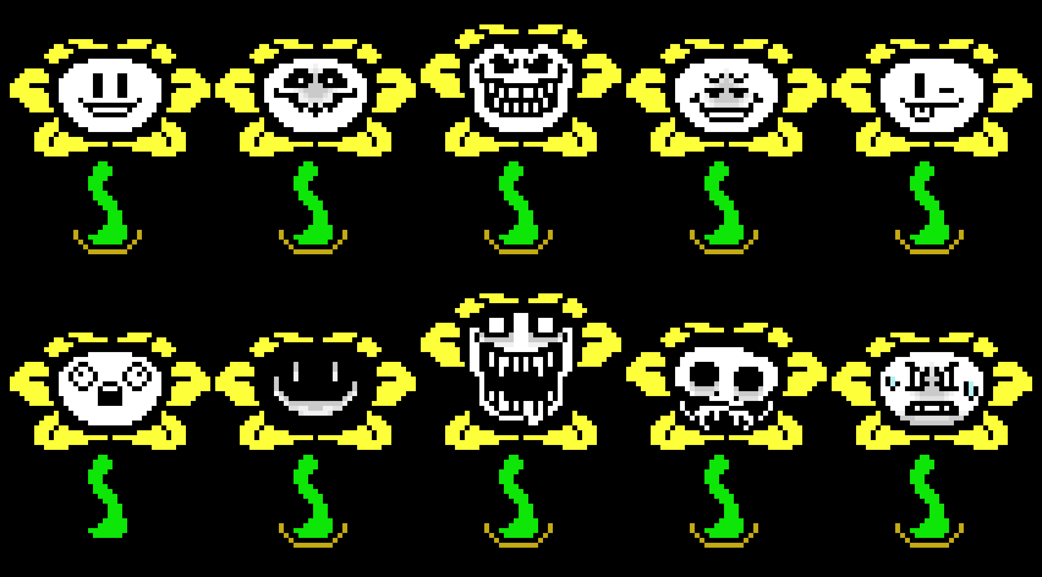 [9664c4] flowey's faces