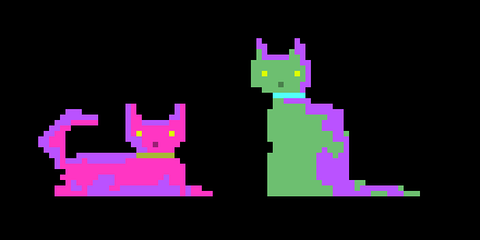 [9664c4] Yellow eyed cats