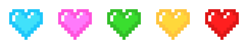 [390a99] Heart icons