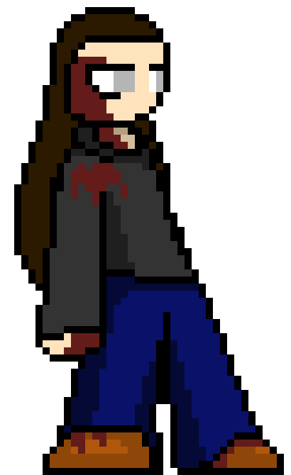 [e22b6a] *He walks over to the wall, marking it on the opposite side of the way they were going, catching up with them afterwards.*