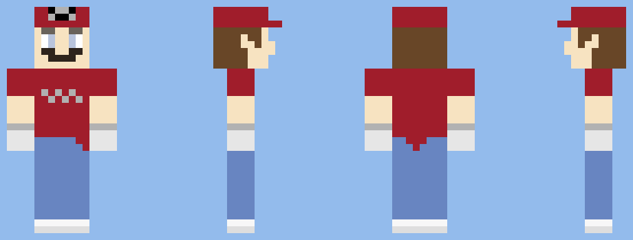 [ce1f24] Minecraft Day Out Mario Skin