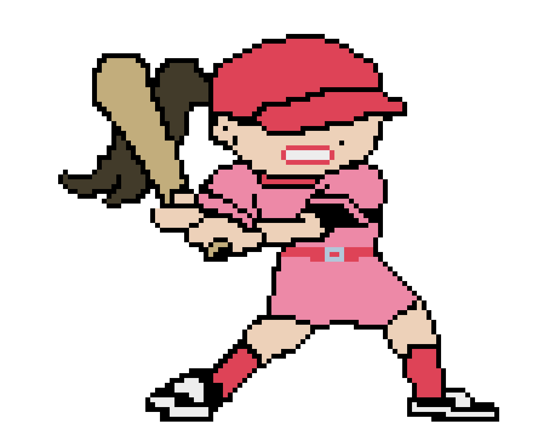 [9664c4] batter girl white dark brown hair