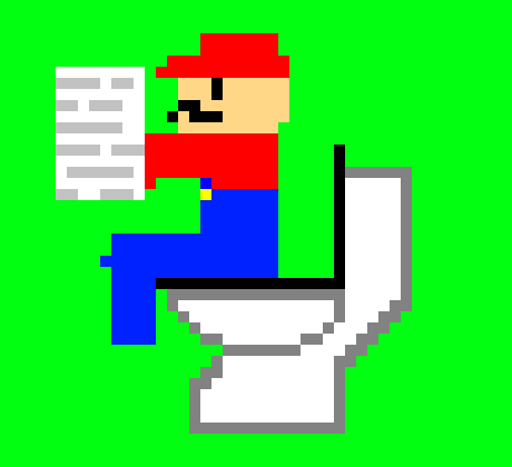 [9664c4] Mario on the toilet