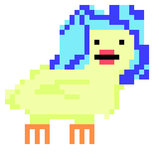 [96ebb7] blue wig duck normal