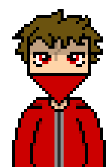 [a41074] *a laser come from under the bandana at Underfell Aaron*