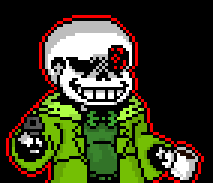 *sans has a gun, and he's a little edgy, he doesn't trust anyone.*