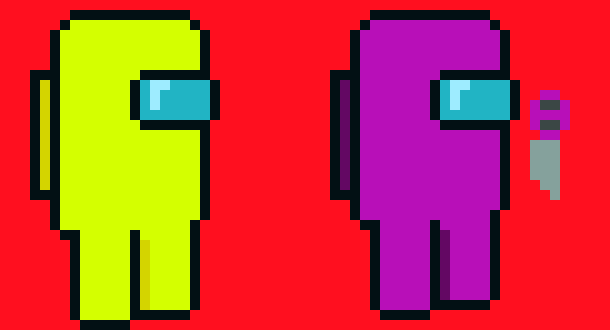 im from a game called among us, where everyone has to guess who the imposter is...