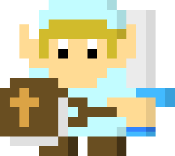 [64744a] 8 bit link (blue tunic)