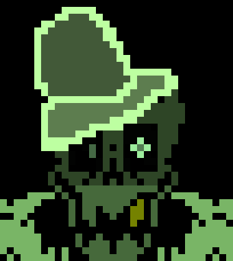 [2fbf6b] -his arm falls off- ((symboling the first stage of death- -picks it back up-