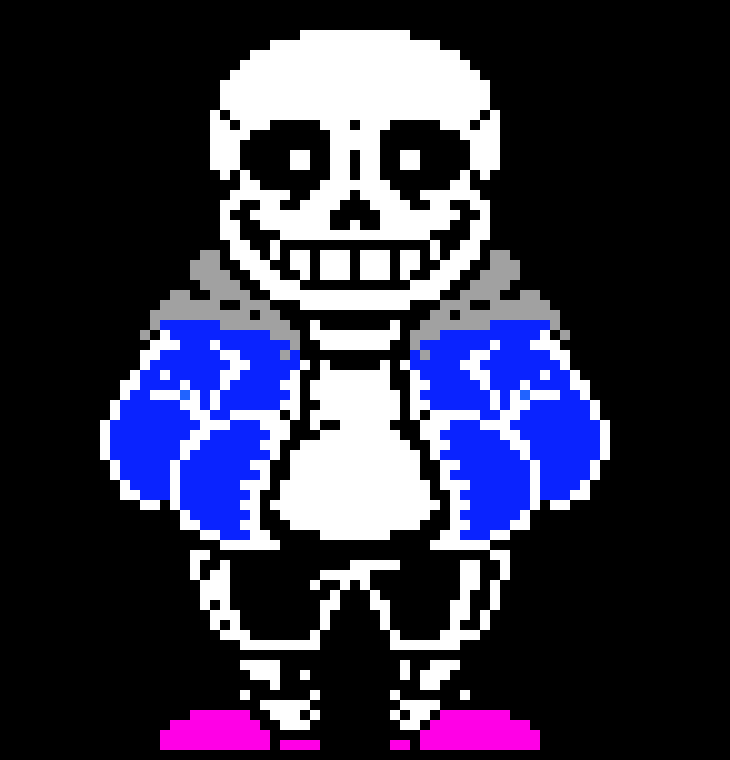 UNDERTALE BETRAYER - Sans colored sprite.