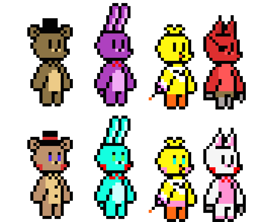 Fnaf Chibimatronics by T. 