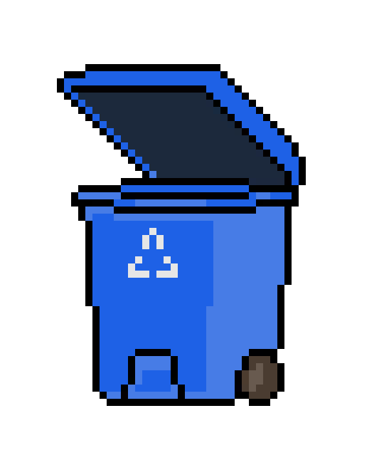 [54100e] green-trash-can