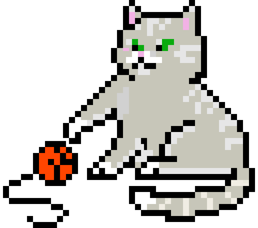 [7438c6] kitten playing with yarn drawing