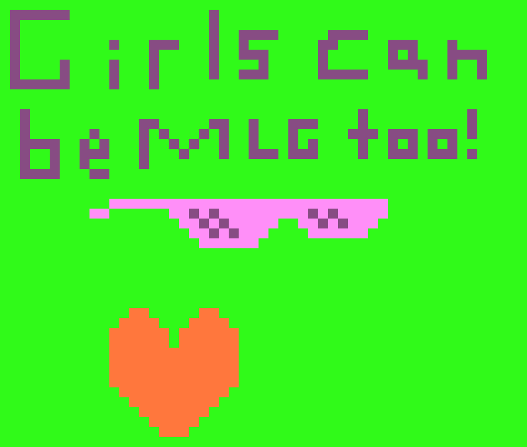 [9664c4] Girl MLG Glasses