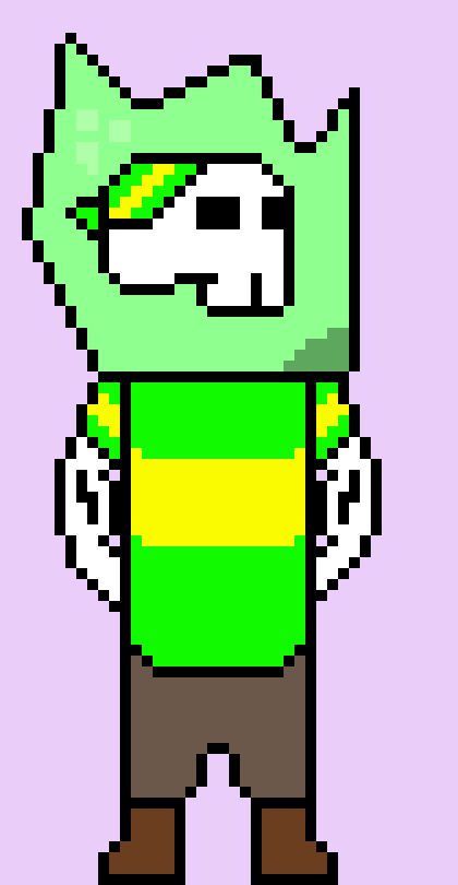 (It's finished, but the head fire shape looks a bit eh, and there's no shading.)