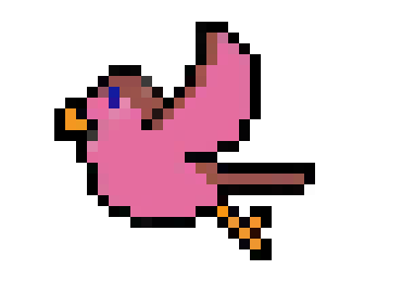 [44b151] pink bird