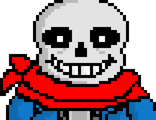 sans with an scarf 