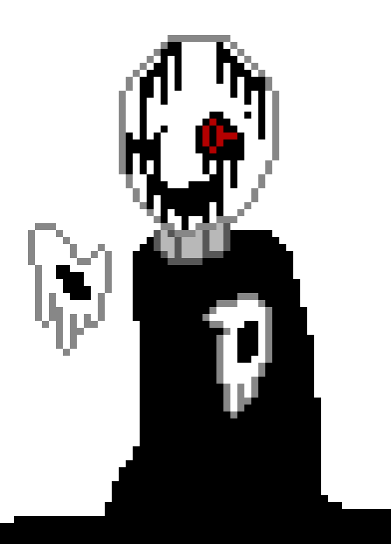 [b63bdb] *sees FT Gaster out of the corner of his eye and gaster hands pin him to the wall*