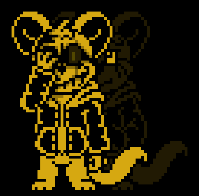 Tom and Jerry/Mousetale OC - Drew the Mousewolf Hybrid (Tom's Basement Style (Battle Sprite)) (V1.5)