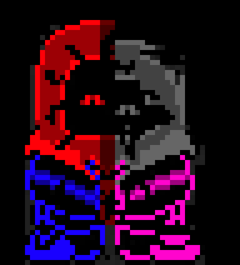 [9ecf97] basically the backstory is that amongus man had enough of terror, decides to fight him, and almost loses, but absorbs a part of terrors soul, and then decides to forfiet, before he reached his max capacity)